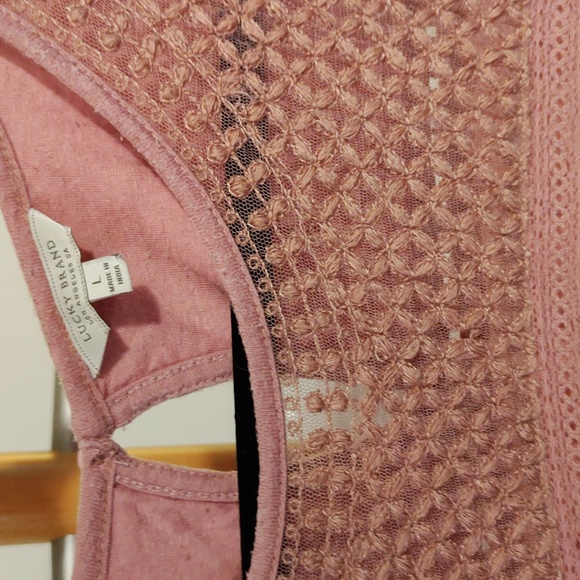 Lucky Brand pink boho top - Picture 2 of 7